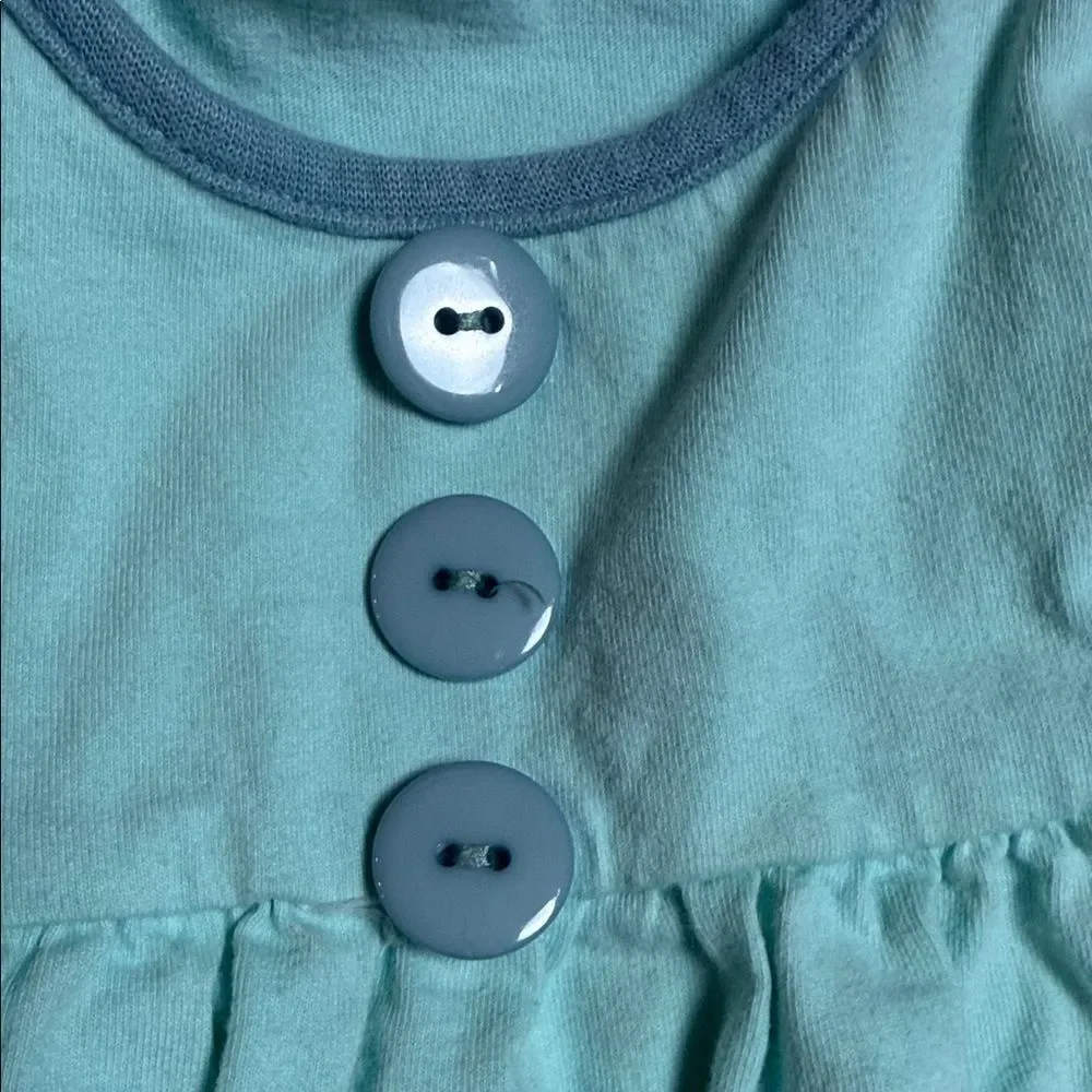 Millie Loves Lily Light Blue Sleeveless Kids Top with Ruffle Hem